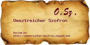 Oesztreicher Szofron névjegykártya